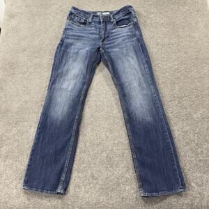 BKE Jake Bootleg Mens Jeans Blue Medium Wash Bootcut Denim 30R Cowboy Rodeo